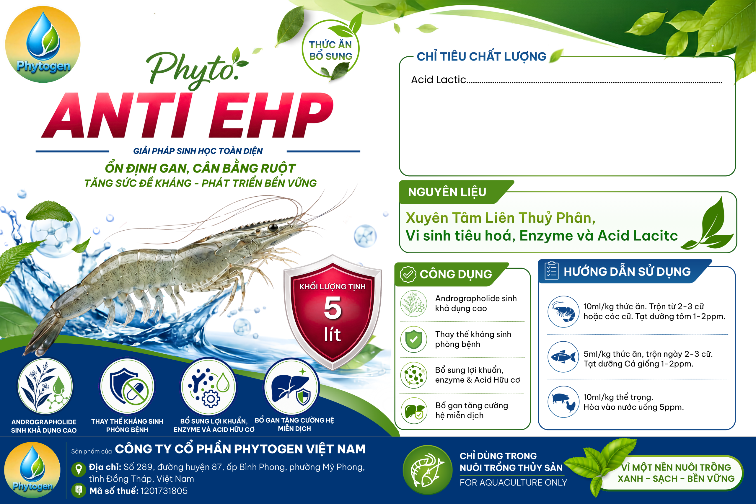 Xuyên Tâm Liên Thuỷ Phân, Điều trị EHP